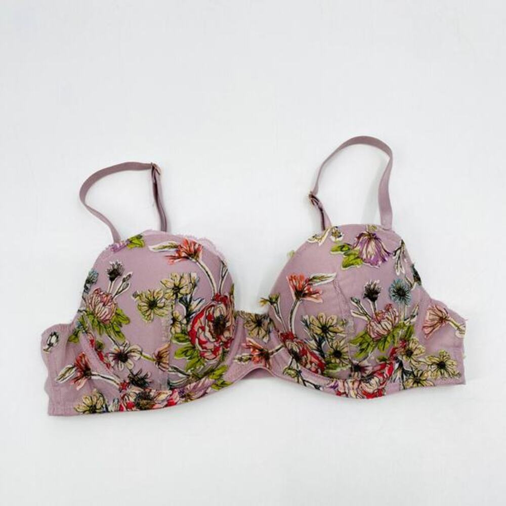 Victoria's‎ Secret Purple Floral Lace bra - Picture 2 of 4
